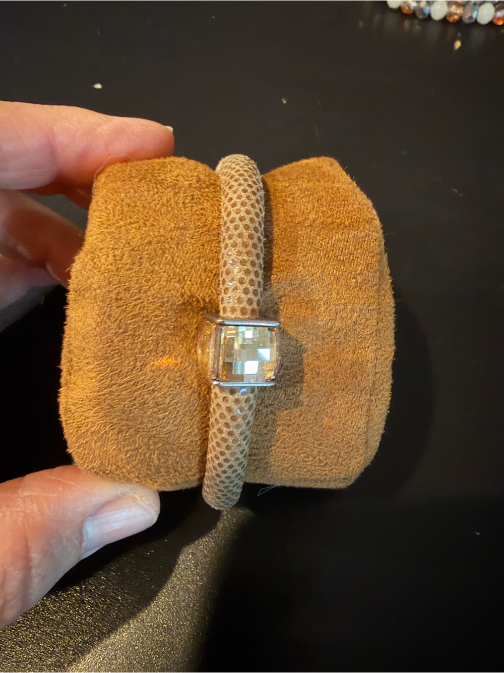 Beige Mesh Tube Bracelet with Gold Accent by Brighton - Picture 5 of 7